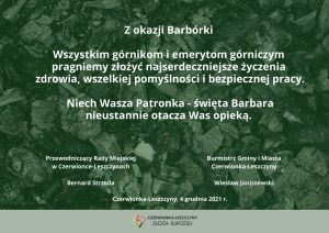 Życzenia z okazji Dnia Górnika